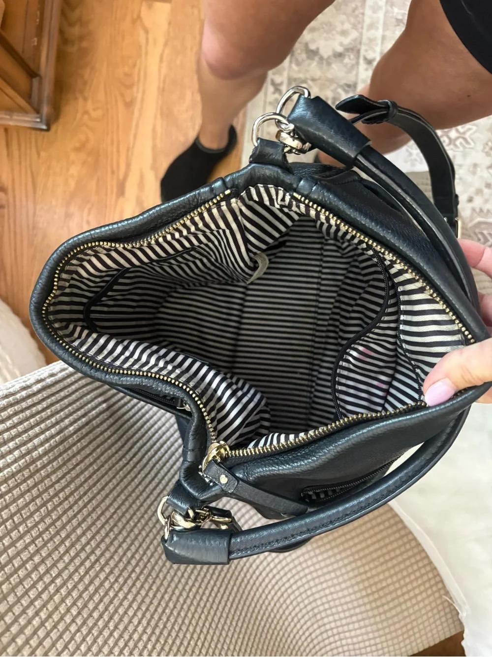 Black hobo bag